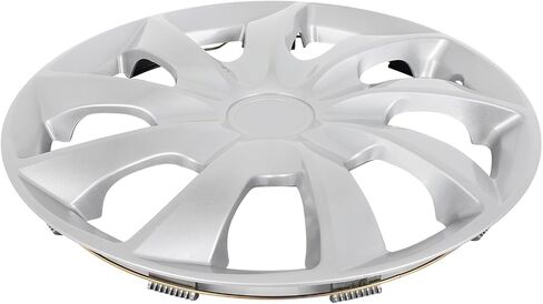 Hubcap Wheel Cover Replacement Premium 17" Hubcaps Set Wheel Rim Cover OEM Style Easy Snap On Hub Caps Universal 4-Pack PP Material Silver in Kuwait