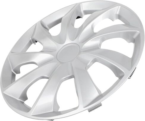 Hubcap Wheel Cover Replacement Premium 17" Hubcaps Set Wheel Rim Cover OEM Style Easy Snap On Hub Caps Universal 4-Pack PP Material Silver in Kuwait