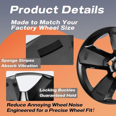 20 Inch Wheel Skins Compatible with 2013-2018 RAM 1500 PICKUP Factory Alloy Wheels, Glossy Black, Snap-On Wheel Covers, Set of 4 in Saudi Arabia