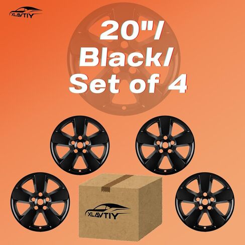 20 Inch Wheel Skins Compatible with 2013-2018 RAM 1500 PICKUP Factory Alloy Wheels, Glossy Black, Snap-On Wheel Covers, Set of 4 in Saudi Arabia