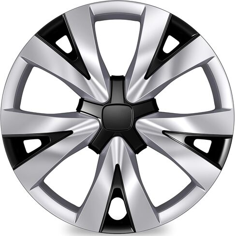 4-Pack Hubcaps Compatible with Honda Civic Sedan 2022 2023 2024 2025, 16 inch 16" Steel Wheel, Wheel Covers Skins, Snap On Tire Cover Replacement (Bright Black) in Saudi Arabia