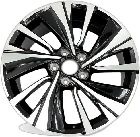 New Single 18" 18x8 Inch Alloy Wheel for 2016-2017 Honda Accord | OEM Design Replacement Rim | Machined Black | Direct Fit - OE Stock Specs | 64081 in Kuwait