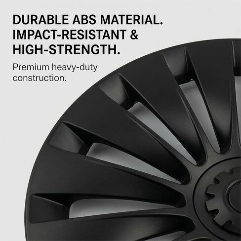 19 Inch Wheel Covers for Tesla Model Y 2020-2024, 4PCS Matte Black Hubcaps for Model Y Gemini Wheels, Full Rim Cover Hub Caps with Snap-On Fit, ABS Replacement Wheel Covers Accessories in Saudi Arabia