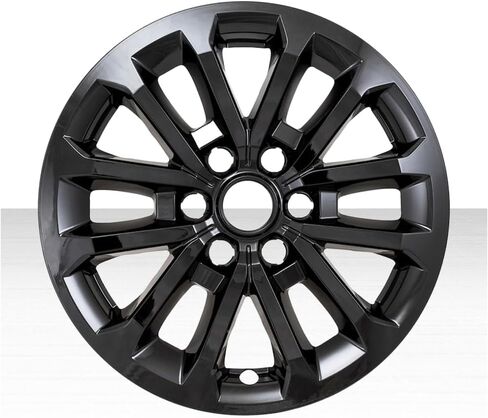 4pc Gloss Black 12 Spoke 18" Snap-On Wheel Skins for Ford F-150 XL 2018-2020 in Saudi Arabia