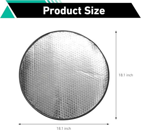 Car Steering Wheel Cover Sun Shade, 18" Anti-Heat Steering Wheel Sun Block, Aluminum Foil Steering Wheel Sun Shade Cover, Car Sunshade Accessories, Universal for Most Vehicle, RV, Truck in Saudi Arabia