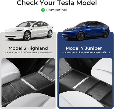 غلاف وحدة التحكم المركزية لـ Tesla Model Y Juniper 2025-2026 / Model 3 Highland 2024-2026 غطاء وحدة التحكم المركزية سيليكون مضاد للانزلاق لعام 2026 Tesla Model 3 الملحقات (أسود) in Kuwait