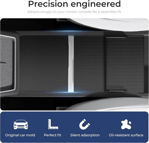 غلاف وحدة التحكم المركزية لـ Tesla Model Y Juniper 2025-2026 / Model 3 Highland 2024-2026 غطاء وحدة التحكم المركزية سيليكون مضاد للانزلاق لعام 2026 Tesla Model 3 الملحقات (أسود) in Kuwait