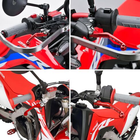 Zeta Japan Brake & Clutch Lever Combo Set CNC Machined Compatible with Honda CRF250/L/M and CRF300L Series Motocross & Enduro Motorcycles [Pivot/Folding Type] [Red] ZE44-5013 in Saudi Arabia