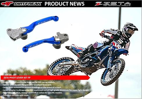 Zeta Japan Brake & Clutch Lever Combo Set CNC Machined Compatible with Honda CRF250/L/M and CRF300L Series Motocross & Enduro Motorcycles [Pivot/Folding Type] [Red] ZE44-5013 in Saudi Arabia