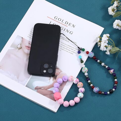 54 Pcs 15mm Silicone Beads for Keychain Making Round Focals Floral Printed Focal Beads for Pens Necklace Bracelets Earrings Jewelry Making in Saudi Arabia