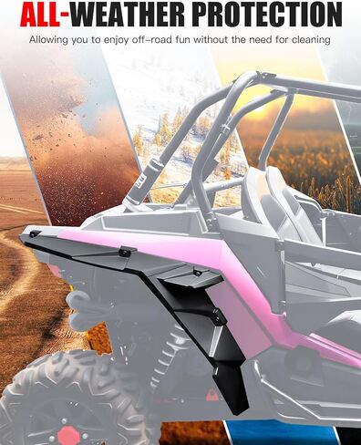 مشاعل حاجز خلفي أوسع XXL لـ RZR XP 1000/ XP 4 1000، واقيات الطين الخلفية الكاملة الممتدة 8.5 بوصة اللوحات الطينية ضد الطين والأوساخ لملحقات Polaris RZR XP 1000/ XP 4 1000 2014-2023، زوج واحد in Kuwait