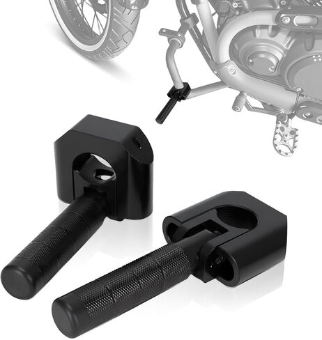 7/8 "-1.25" الطريق السريع Footpegs مغامرة القدم أوتاد DR650 Tenere 700 KLR 650 TW200 XR650L CRF300L 390 790 890 1290 V-storm ADV المزدوج دراجة نارية رياضية الترابية حفرة الدراجة CNC طوي قبضة قوية أسود in Kuwait