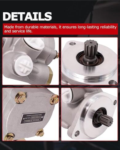 1ST PEV221618L101 Power Steering Pump Fits for Freightliner for Peterbilt for Mack for Kenworth for International, Replaces OE: QX3752 EV221618L101 221618L101 465TRW05, Left Rotation in Saudi Arabia