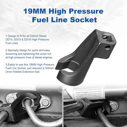 for Detroit Diesel DD13 DD15 DD16 Engine Camshaft Timing Tool TDC Locating Pin Brake Adjustment Tool Barring Tool Fuel Line Socket Replace W47058090900 W470589104000 in Saudi Arabia