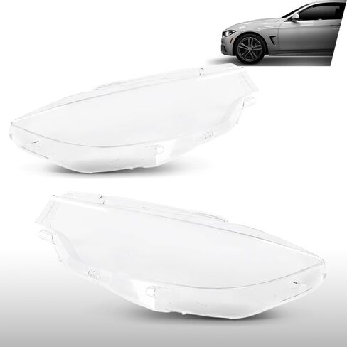 غطاء عدسة المصباح الأمامي G-PLUS متوافق مع BMW 4-Series F32 F33 F36 2018-2020 Fit BMW M4 F82 F83 2018-2020 غطاء عدسة المصباح الأمامي الأيسر والأيمن شفاف in Kuwait