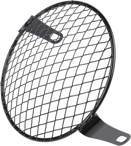 7 Inch Motorcycle Headlight Mesh Grill Cover Protector Guards with Square Metal Retro Style for 7 Inch Headlamp Side Mount 8mm-10mm Bolt Distance(Rhombus) in Saudi Arabia