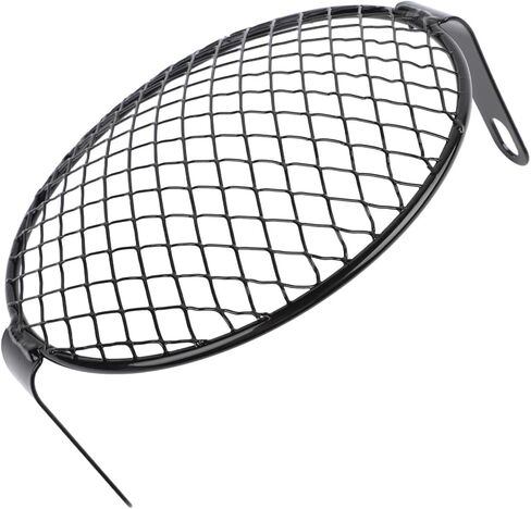 7 Inch Motorcycle Headlight Mesh Grill Cover Protector Guards with Square Metal Retro Style for 7 Inch Headlamp Side Mount 8mm-10mm Bolt Distance(Rhombus) in Saudi Arabia