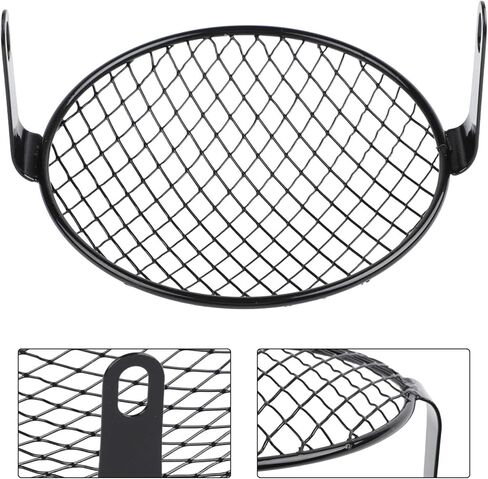 7 Inch Motorcycle Headlight Mesh Grill Cover Protector Guards with Square Metal Retro Style for 7 Inch Headlamp Side Mount 8mm-10mm Bolt Distance(Rhombus) in Saudi Arabia