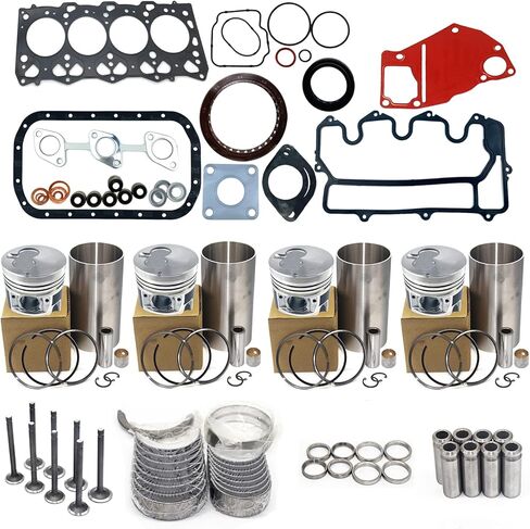 4LE1 طقم إصلاح قطع غيار المحرك لـ Isuzu 4LE1 Engine Rebuild Kit John Deer 50ZTS Hanix H50B Sumitomo SH55 JCB 8040 8045 8050 8060 حفارة in Kuwait