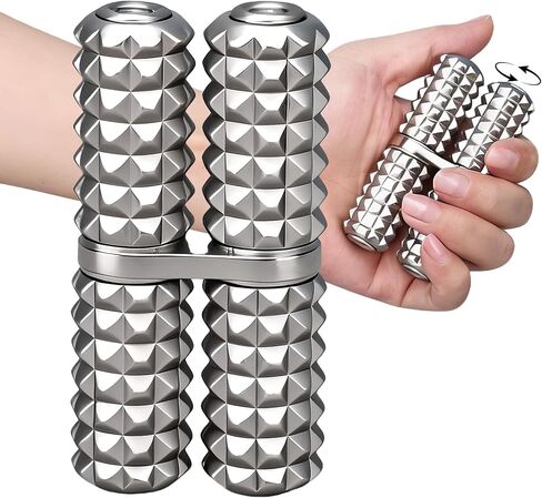 Fidget Roller for Kids Adults, Handheld Textured Metal Fidget Toy, Relieve Daily Tension, Improve Focus, Hand Grip Exercise, Portable Sensory Desk Gadget for Office Home Classroom in Kuwait