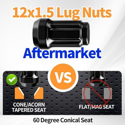 20pcs 12x1.5 Spline Lug Nuts Fit for Honda Accord Civic CRV Pilot Odyssey Element & Ford Escape Fusion Focus Closed End Aftermarket Tuner Lugnuts with 1 Socket Key fit 5 Lug Wheel in Saudi Arabia