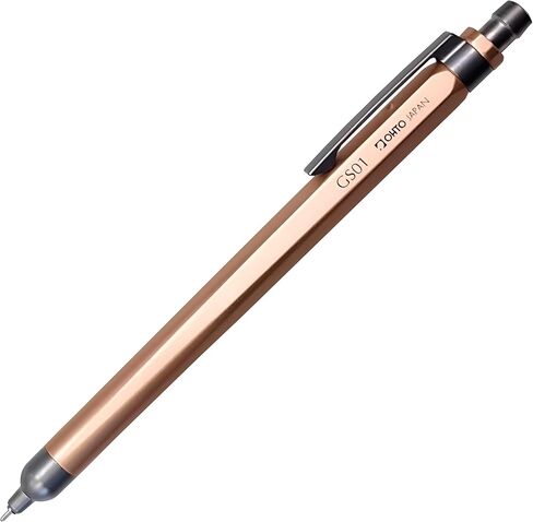 GS01-G5 Roller Gel Pen, 0.5mm Needle Tip, Fast-Drying Black Gel Ink, Full Metal Body, Includes Extra Refill, Gold in Kuwait