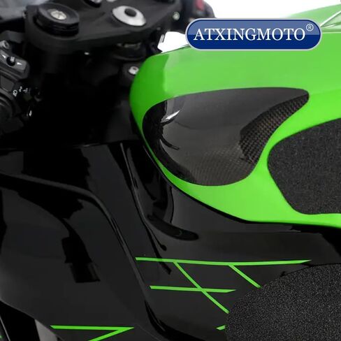 Compatible with Kawasaki ZX-6R 636 2008 09 10 11 12 13 14 15 16 17 18 19 20 21 22 23 24 25 2026 Fuel Tank Guard Oil Tanks Protective Cover Carbon Fiber Prevent Scratches Modification Parts in Kuwait