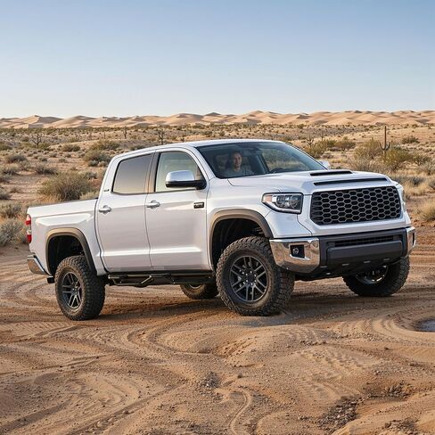 لوحات تشغيل من عجلة إلى عجلة AUTOSAVER88 متوافقة مع كابينة Toyota Tundra Crewmax 2022-2026، وخطوات جانبية من الفولاذ الكربوني، وقضبان Nerf مثبتة بمسامير مع خطوة من طبقتين، مطلية بمسحوق أسود in Kuwait