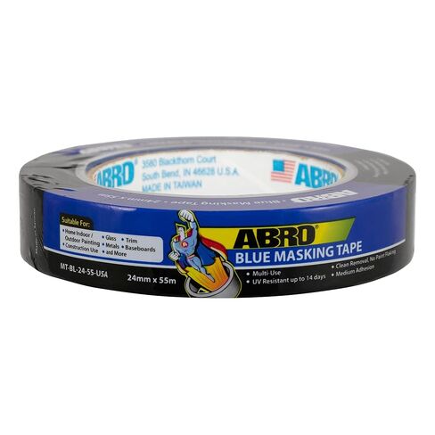 ABRO Masking Tape PRO: 48mm x 55M, All Purpose Natural Masking Tape, Temporary Labeling, Easy Tear, Clean Removal, Painters Tape 2 Inch Wide - Natural in Saudi Arabia