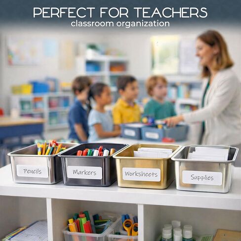 Dry Erase Magnetic Labels, 3.2 x 1.2 Inch Reusable Locker Name Tags, Magnetic Stickers for Whiteboard, Fridges, School, Classroom, Office, Home, 18 Pieces White Color in Saudi Arabia
