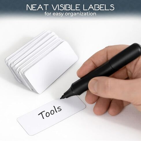 Dry Erase Magnetic Labels, 3.2 x 1.2 Inch Reusable Locker Name Tags, Magnetic Stickers for Whiteboard, Fridges, School, Classroom, Office, Home, 18 Pieces White Color in Saudi Arabia