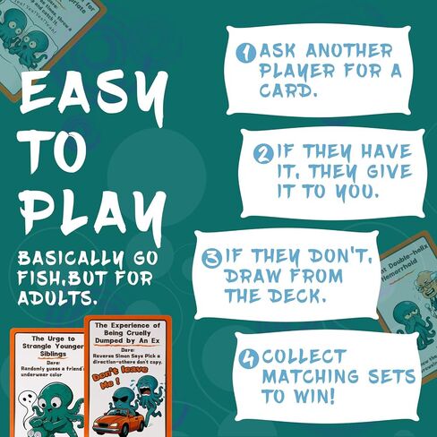 for Go Fish Yourself Card Game-2026 Hilarious Fish-Themed Party Game for Adults, Interactive Fun for 2+ Players, Perfect Gag Gift for Friends & Family Game Night in Saudi Arabia