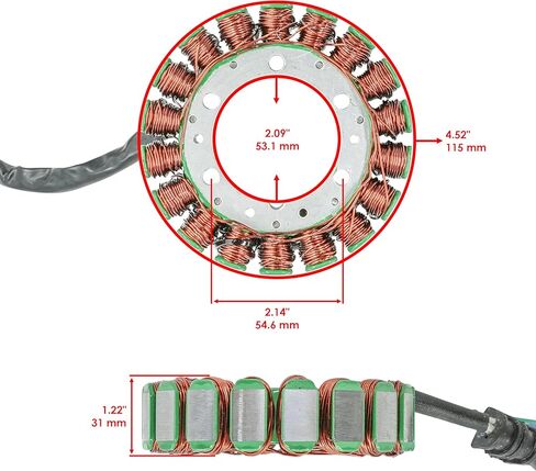 Caltric BB5-81410-00-00 الجزء الثابت مغناطيسي متوافق مع Yamaha YFM450 4x4 2018 2019 2020 2021 2022 2023 2024 ATV in Kuwait