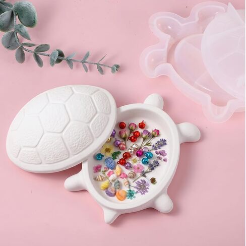 Turtle Resin Mold, Turtle Box Resin Mold with Lid, 3D Animal Silicone Molds Storage Container Molds for Epoxy Resins, Concrete, Clay, Jewelry Trinket Candy Holder, DIY Craft Art Home Decor in Saudi Arabia