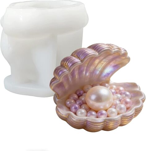 Mini Seashell Box Resin Molds,3D Shell Shape Storage Container Box Silicone Molds for Epoxy Resin Concrete Ocean Jewelry Stand Storage Box for Organizing Rings, Necklaces, Earrings in Saudi Arabia