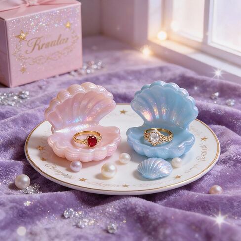 Mini Seashell Box Resin Molds,3D Shell Shape Storage Container Box Silicone Molds for Epoxy Resin Concrete Ocean Jewelry Stand Storage Box for Organizing Rings, Necklaces, Earrings in Saudi Arabia
