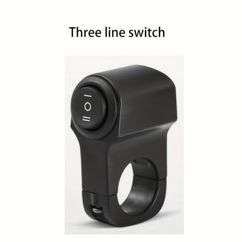 Universal Motorcycle Handlebar Light Switch, 12V/24V Headlight and Spotlight Dual Control Button, Triple Line Switch for ATV, Scooter, Off-Road Bike (1 Pack) in Kuwait