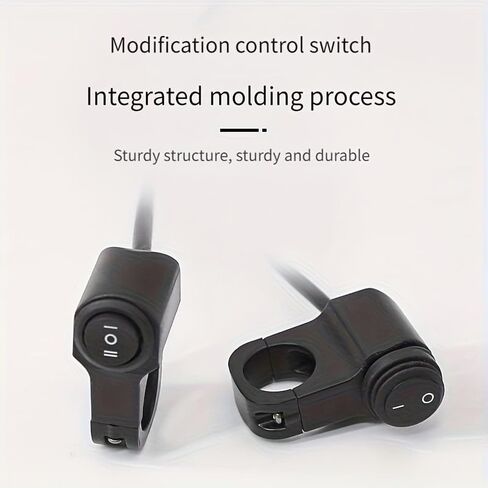 Universal Motorcycle Handlebar Light Switch, 12V/24V Headlight and Spotlight Dual Control Button, Triple Line Switch for ATV, Scooter, Off-Road Bike (1 Pack) in Kuwait