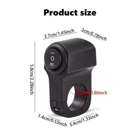 Universal Motorcycle Handlebar Light Switch, 12V/24V Headlight and Spotlight Dual Control Button, Triple Line Switch for ATV, Scooter, Off-Road Bike (1 Pack) in Kuwait