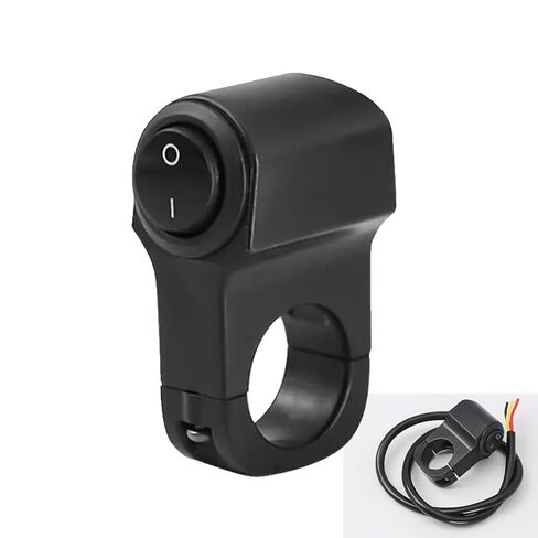 Universal Motorcycle Handlebar Light Switch, 12V/24V Headlight and Spotlight Dual Control Button, Triple Line Switch for ATV, Scooter, Off-Road Bike (1 Pack) in Kuwait