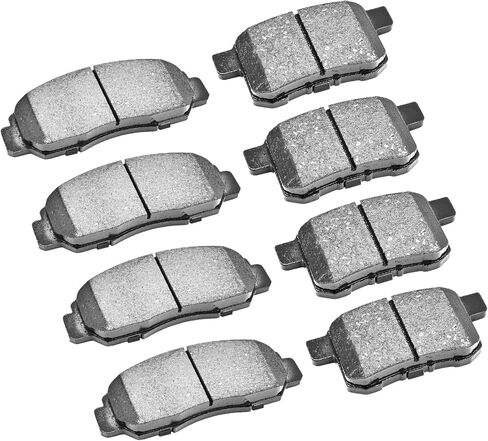 مكابح قرصية سيراميك أمامية وخلفية لسيارة 2010-2012 Honda Accord EX/EX-L، لـ 2011-2014 Acura Tsx 8 قطع جانب السائق والراكب D1451-D1506 in Kuwait