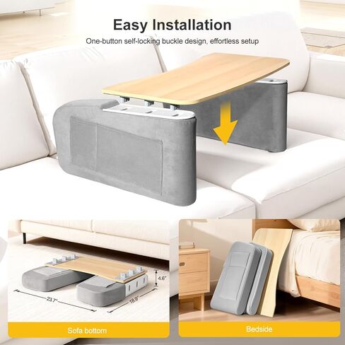 Lap Desk for Adults with Arm Rests,Ergonomic Laptop Pillow Stand for Bed,Couch,Floor,Large Table for Long Hours Work,Eating,Gaming,Reading and Writing,Wood Lap Laptop Desk for College Dorm Room in Saudi Arabia