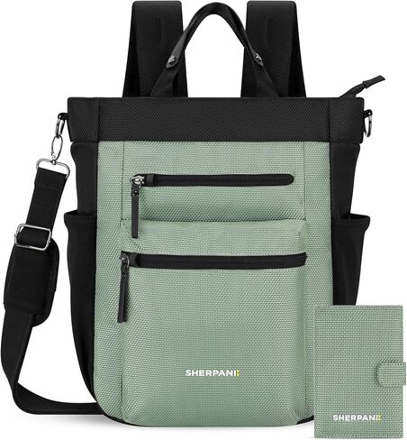 Sherpani Travel Combo – Soleil Anti Theft Convertible Backpack, Crossbody, Tote with Vienna RFID Blocking Passport Holder (Aloe Mist) in Saudi Arabia