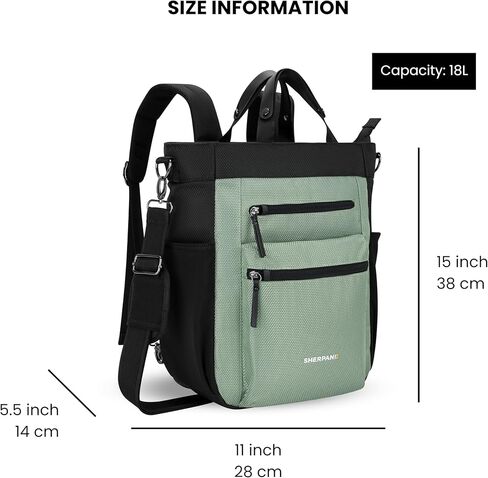 Sherpani Travel Combo – Soleil Anti Theft Convertible Backpack, Crossbody, Tote with Vienna RFID Blocking Passport Holder (Aloe Mist) in Saudi Arabia