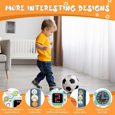 2026 Updated 4 in 1 Adjustable Basketball Hoop Soccer Goal for Toddlers 1-3,Kids Sports Toys with Golf Toy, LED Scoreboard, Music & Educational Games,Indoor & Outdoor Baby Activity Center in Saudi Arabia
