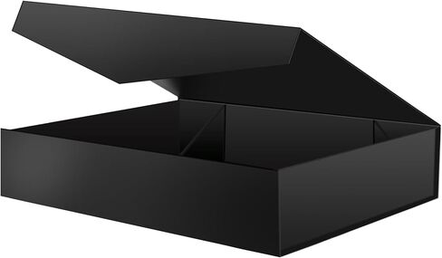 ROSEGLD Extra Large Gift Box 25x19x5 Inches, Giant Black Magnetic Gift Box with lids for Presents, Groomsman Proposal Box (Matte Black) in Saudi Arabia