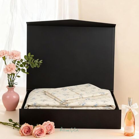 ROSEGLD Extra Large Gift Box 25x19x5 Inches, Giant Black Magnetic Gift Box with lids for Presents, Groomsman Proposal Box (Matte Black) in Saudi Arabia