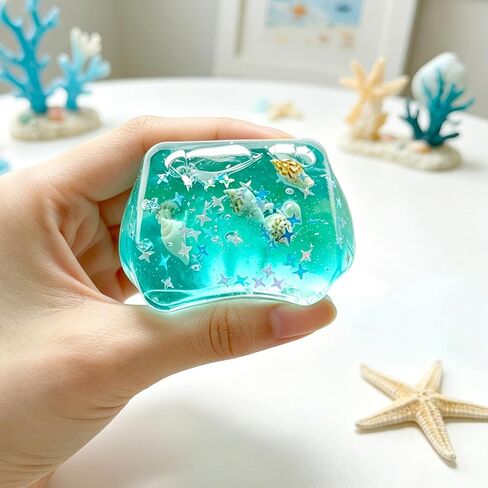 2Pcs Ice Cubes Stress Balls, Ice Cubes Marine Shells Squishies Toy, Soft Slow Rise Soft Stress Relief Sensory Toy, Squeeze Ball Hand Toys, Stretchy Fidgets Toyss in Saudi Arabia