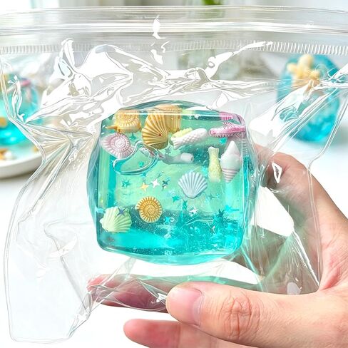 2Pcs Ice Cubes Stress Balls, Ice Cubes Marine Shells Squishies Toy, Soft Slow Rise Soft Stress Relief Sensory Toy, Squeeze Ball Hand Toys, Stretchy Fidgets Toyss in Saudi Arabia