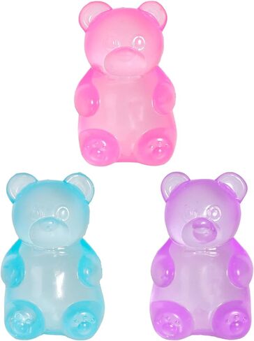 3pcs Stress Gummy Bear Squishy Sugar Filled Squeeze Balls for Anxiety Relief, Fidget Toys for Adults, Party Favors, Birthday Gifts, Classroom Prizes & Goodie Bag Fillers in Saudi Arabia
